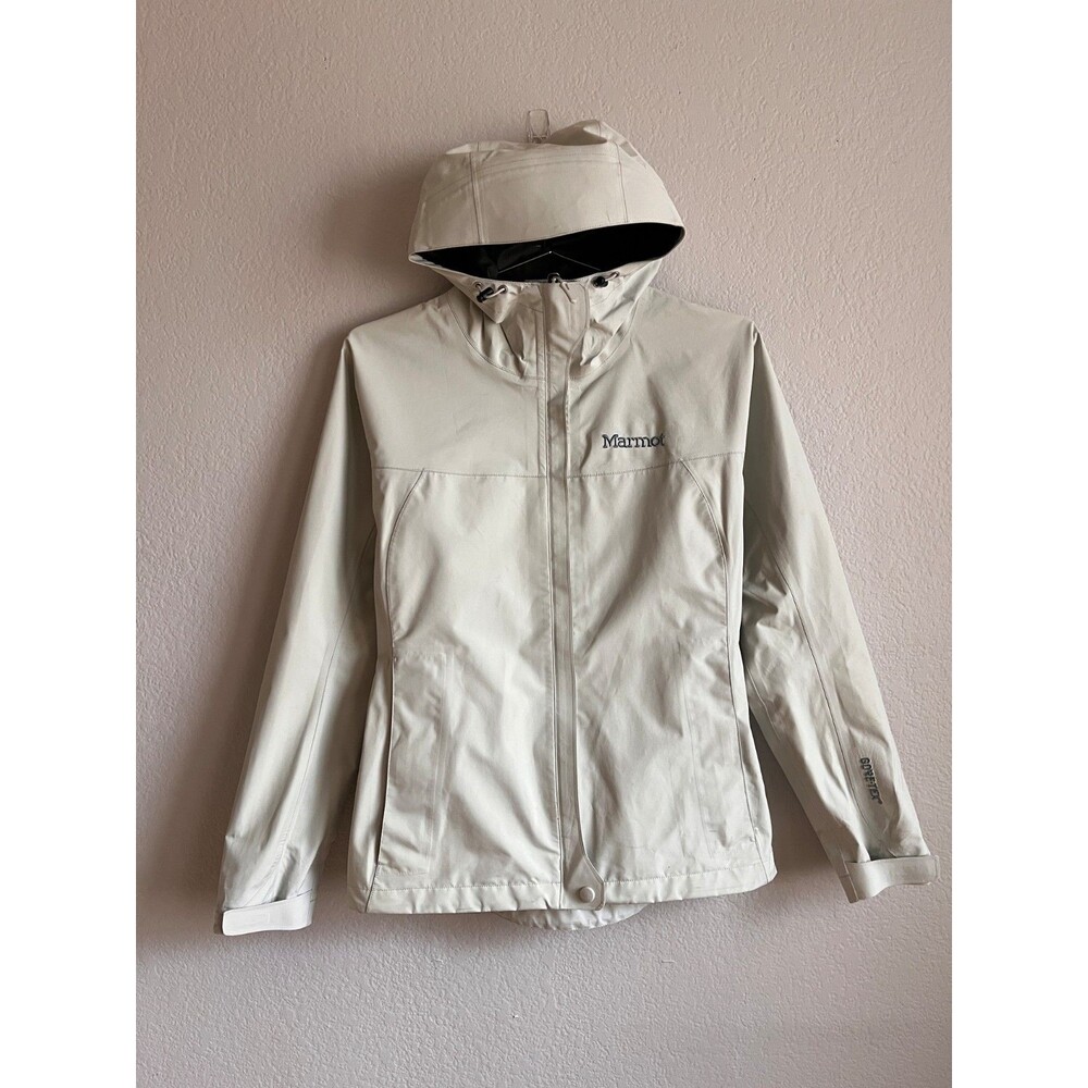 Marmot Women's Gore-Tex Minimalist Rain Jacket in Eggshell Size XS